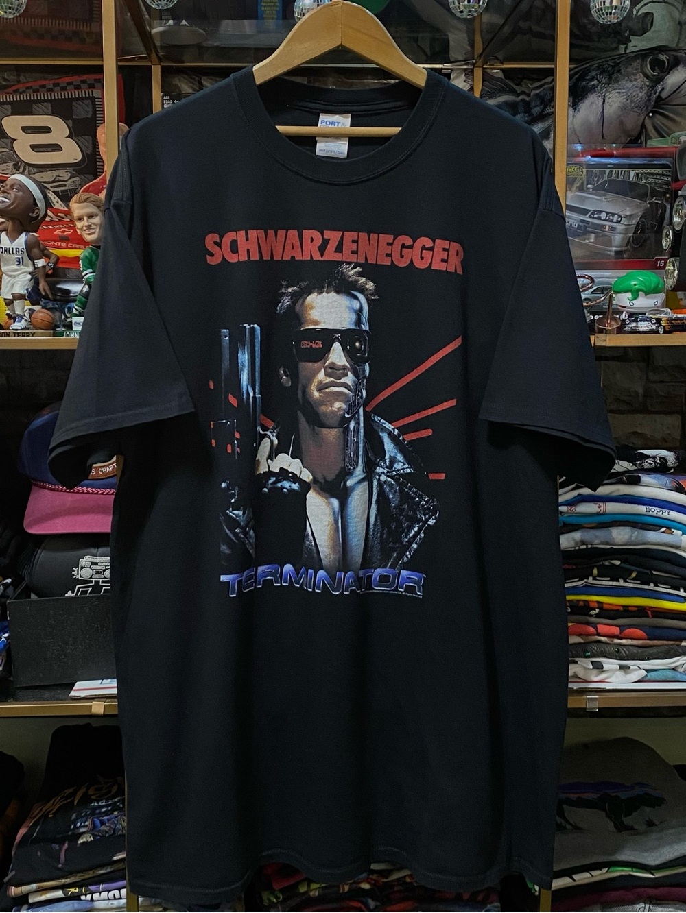 Terminator Arnold Schwarzenegger Movie Graphic T-Shirt Black 2XLT Big & Tall